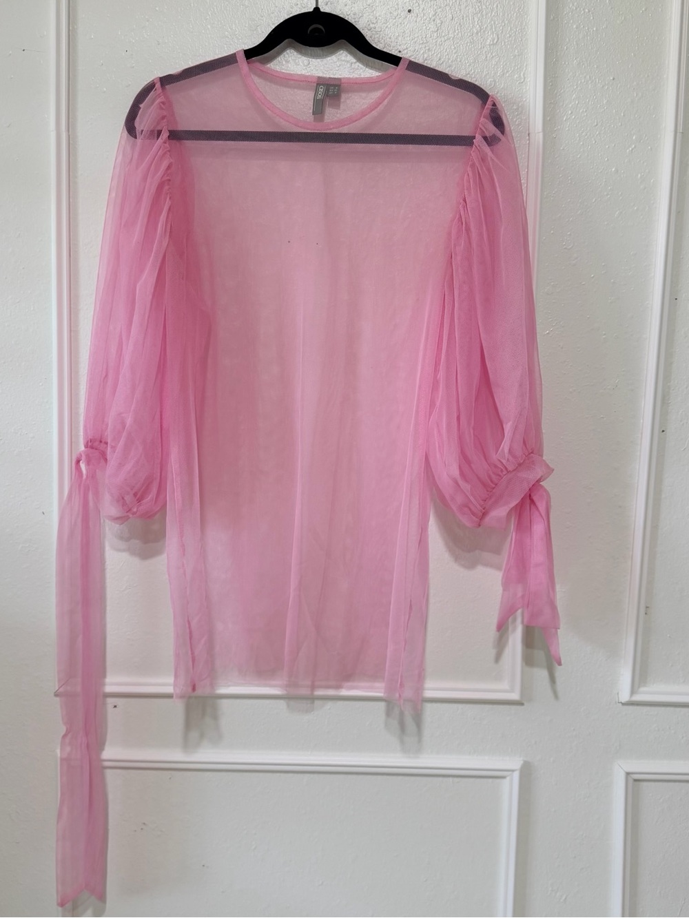 ASOS Sheer Pink Mesh Top